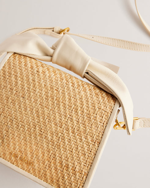 NIYAHNA-Bags-Faux Raffia Soft Knot Mini Bow Bag- Ted Baker Romania